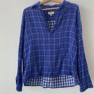 American Colors By Alex Lehr Women’s plaid gauze shirt Size Large